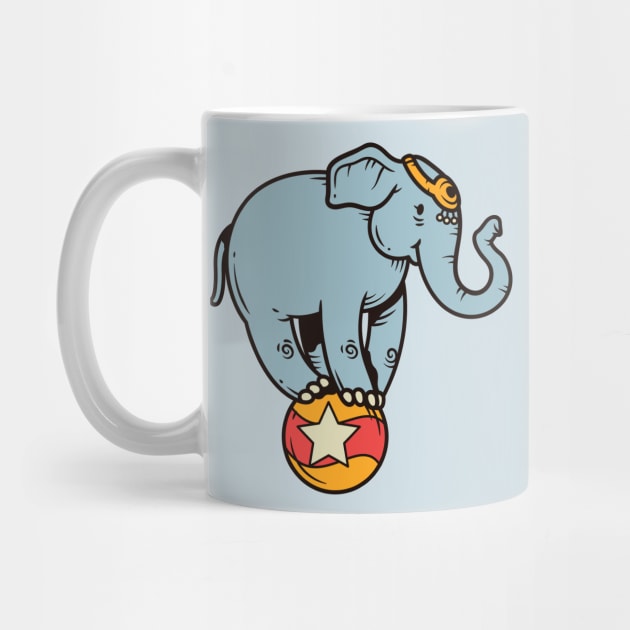 Vintage Cartoon Circus Elephant by SLAG_Creative